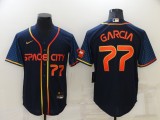 MLB Houston Astros #77 Luis Garcia 2022 Navy City Connect Jersey