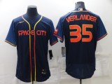 MLB Houston Astros #35 Verlander 2022 Navy City Connect Flex Base Elite Jersey