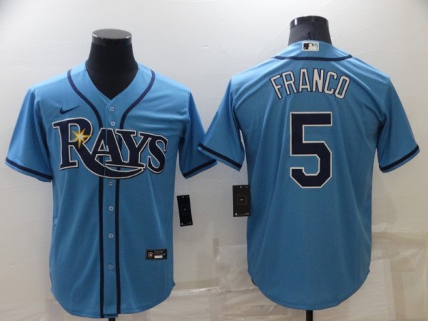 MLB Tampa Bays Rays #5 Franco Blue Game Nike Jersey