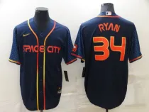 MLB Houston Astros #34 Nolan Ryan 2022 Navy City Connect Jersey