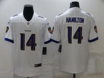 Men's Baltimore Ravens #14 Kyle Hamilton White Vapor Untouchable Limited Jersey