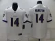 Men's Baltimore Ravens #14 Kyle Hamilton White Vapor Untouchable Limited Jersey
