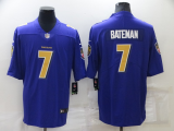 Men's Baltimore Ravens #7 Bateman Purple Color Rush Limited Jersey