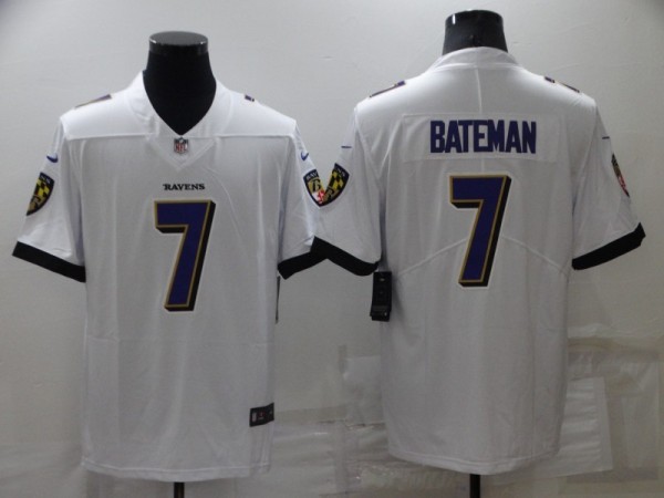 Men's Baltimore Ravens #7 Bateman White Vapor Untouchable Limited Jersey