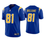 Men's Los Angeles Chargers #81 Mike Williams Royal Vapor Untouchable Limited Jersey