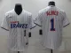 MLB Atlanta Braves #1 Ozzie Albies 2022 White/Gold World Series Champions Program Jersey