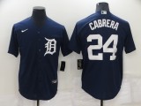 MLB Detroit Tigers #24 Cabrera Navy Blue Game Nike Jersey