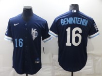 MLB  Kansas City Royals #16 Andrew Benintendi 2022 Navy City Connect Jersey