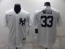 MLB New York Yankees #33 Wells White Nike Game Jersey