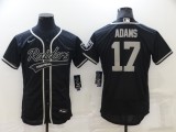 Men's Las Vegas Raiders #17 Davante Adams Black Flex Base Elite Jersey