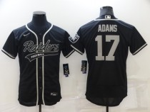 Men's Las Vegas Raiders #17 Davante Adams Black Flex Base Elite Jersey