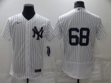 Men's New York Yankees #68 Dellin Betances White Flex Base Elite Jersey