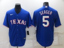 MLB Texas Rangers #5 Corey Seager Blue Game Nike Jersey