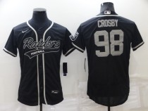 Men's Las Vegas Raiders #98 Maxx Crosby Black Flex Base Elite Jersey