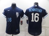 MLB Kansas City Royals #16 Andrew Benintendi 2022 Navy City Connect  Elite Jersey