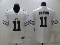 Men's Philadelphia Eagles #11 A. J. Brown White Team Logo Cool Edition Limited Jersey