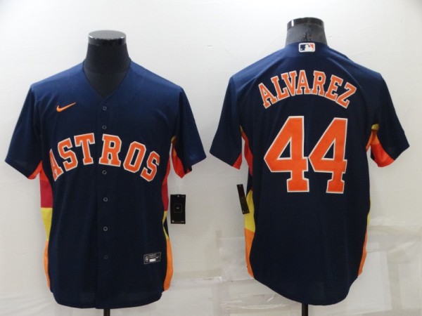 MLB Houston Astros #44 Yordan Alvarez Blue Game Nike Jersey