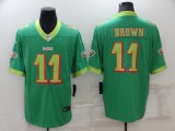 Men's Philadelphia Eagles #11 A. J. Brown Green City Edition Limited Jersey