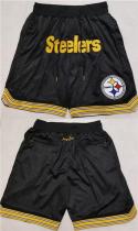 Men's Pittsburgh Steelers Black Shorts (Run Small)