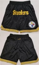 Men's Pittsburgh Steelers Black Shorts (Run Small)