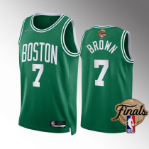 NBA Boston Celtics #7 Jaylen Brown Green 2022 Finals Jersey