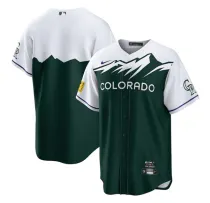 MLB Colorado Rockies Blank Green 2022 City Connect Jersey