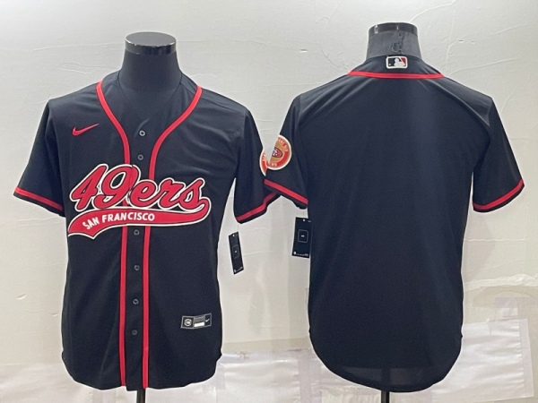 Men's San Francisco 49ers Blank Black Baseball Nike Jersey