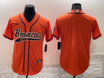 Men's Denver Broncos Blank Orange Baseball Nike Jersey