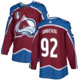 Men's Colorado Avalanche #92 Gabriel Landeskog 2022 Burgundy Stanley Cup Final Patch Jersey