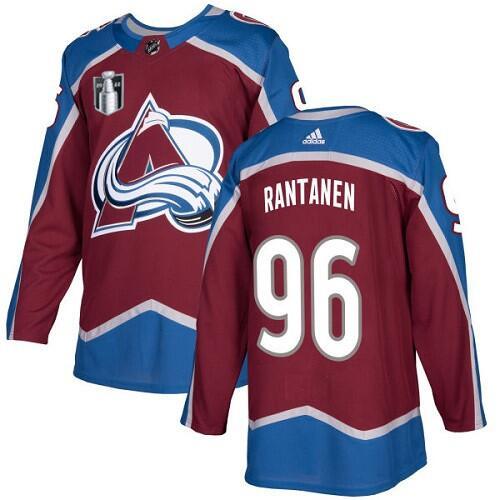 Men's Colorado Avalanche #96 Mikko Rantanen 2022 Burgundy Stanley Cup Final Patch Jersey