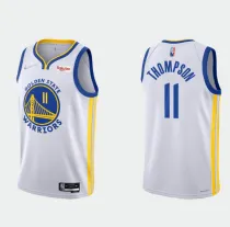 NBA Golden State Warriors #11 Klay Thompson 2022 White 75th Anniversary Jersey