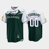 MLB Colorado Rockies Custom 2022 Green City Connect Stitched Baseball Jersey