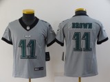 Youth Philadelphia Eagles #11 Brown Grey Vapor Untouchable Limited Jersey