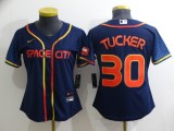 Women MLB Houston Astros #30 Kyle Tucker 2022 Navy City Connect Jersey