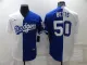 MLB Los Angeles Dodgers #50 Mookie Betts White/Blue Split Game Jersey