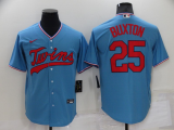 MLB Minnesota Twins #25 Buxton Blue Game Nike Jersey