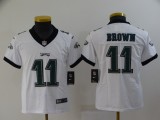 Youth Philadelphia Eagles #11 Brown White Vapor Untouchable Limited Jersey