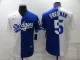 MLB Los Angeles Dodgers #5 Freddie Freeman White/Blue Split Game Jersey