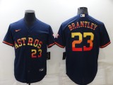 MLB Houston Astros #23 Michael Brantley 2022 Navy Jersey