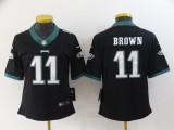 Women Philadelphia Eagles #11 Brown Black Vapor Untouchable Limited Jersey