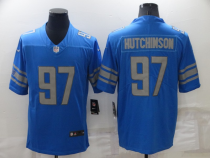 Men's Detroit Lions #97 Aidan Hutchinson Blue Vapor Untouchable Limited Jersey