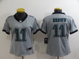 Women Philadelphia Eagles #11 Brown Grey Vapor Untouchable Limited Jersey