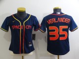 Women MLB Houston Astros #35 Verlander 2022 Navy City Connect Jersey