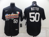 MLB Los Angeles Dodgers #50 Mookie Betts Black Game Jersey