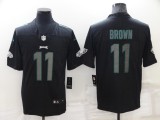 Men's Philadelphia Eagles #11 A. J. Brown Black Impact Limited Jersey