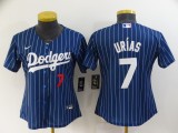 Women MLB Los Angeles Dodgers #7 Julio Urias Blue Game Nike Jersey