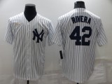 MLB New York Yankees #42 Rivera White Nike Game Jersey