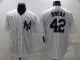 MLB New York Yankees #42 Rivera White Nike Game Jersey