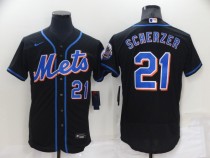 MLB New York Mets #21 Scherzer Black Elite Jersey