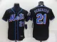 MLB New York Mets #21 Scherzer Black Elite Jersey